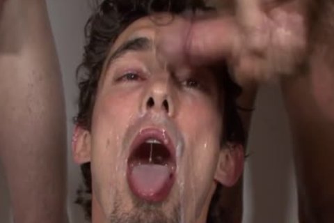 homo man acquires spooge overspread