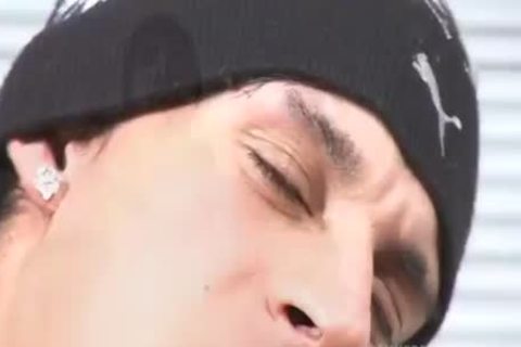 lad In Beanie Strokes His cock Solo At Home