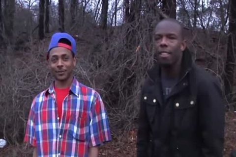 Sam Tyson Handles Two dark cocks