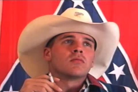 Straight Redneck Cowboy Drinking Beer And Jacking His weenie at Macho Tube