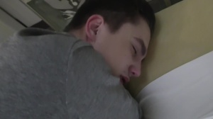 horny lad on his knees with a dick in his mouth