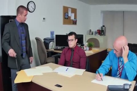 threesome With enormous penises In The Office