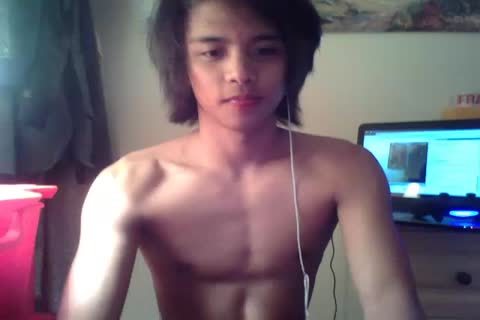 filthy oriental lad blows His Wad