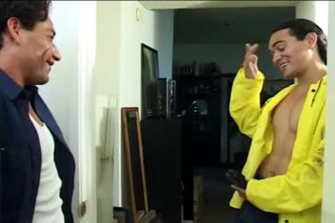 Two lascivious Latin twinks receive Oiled Up For A nice poke