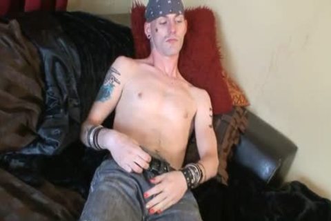 Fievel Tatted Pierced Rocker With hirsute Balls