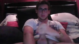 youthful Canadian twink Cums On His Belly After Masturbation