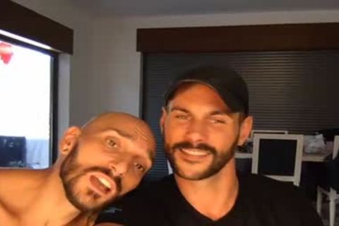 old males take up with the tongue Their ramrod And butthole