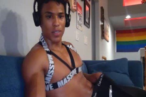 nasty darksome Is caressed In Live