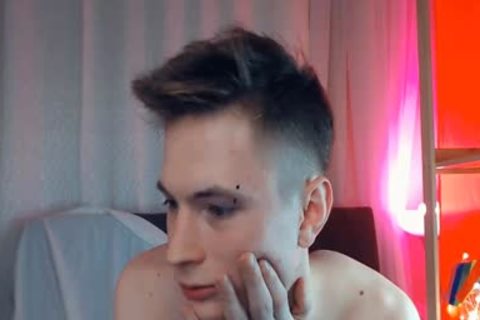 Blond Teenage twink With His Pale Skin jerking off