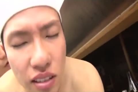 Sushi Chef bareback In Kitchen