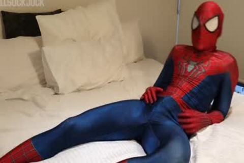 Hung lascivious Spiderman discharges biggest Web