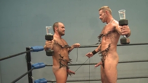 DaddysBondageBoys.com: Steele pegging at the gym