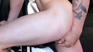 NextDoorMale - Muscle european blond Chris jerking big dick