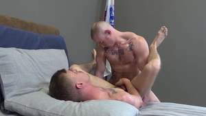 Activeduty - Inked blond Ryan finds pleasure in nailed rough