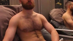 nasty Bearded chap Strokes His schlong