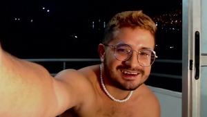 filthy Latino Jerks Off On His Balcony CAM4 Male