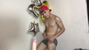 BarebackLatinoz - Solo super cute stroking in underwear