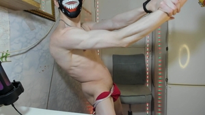 wild built fresh Body In Oil And large ass Prolapse On webcam
