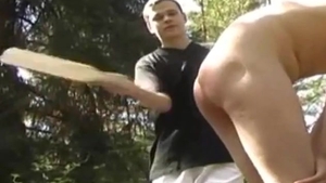 In The Woods spanking teen And slammed