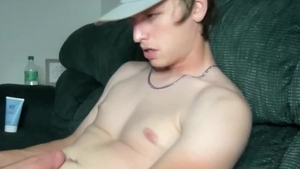 Fit American man Wanks On web camera