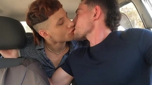 yummy Passenger Seduces His Taxi Driver And pounds His Virgin ass To His First Ever ass