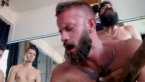 gang-sex Breeding Bearded hooker