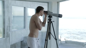 Next Door Male: Teasing Telescope Tugs on the Beach