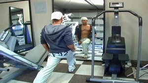 Next Door Male: Masturbating on the Dumbbells