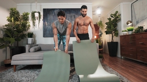 Men: Muscular Foursome Tumble