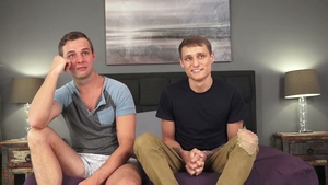 Brad Submissively Licks John's Hard Cock
